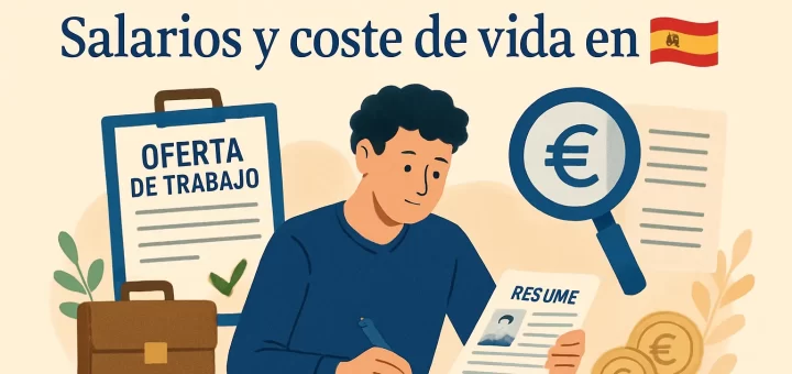 cómo encontrar trabajo en Salarios y coste de vida en España