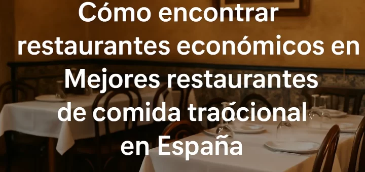 cómo encontrar restaurantes económicos en Mejores restaurantes de comida tradicional en España