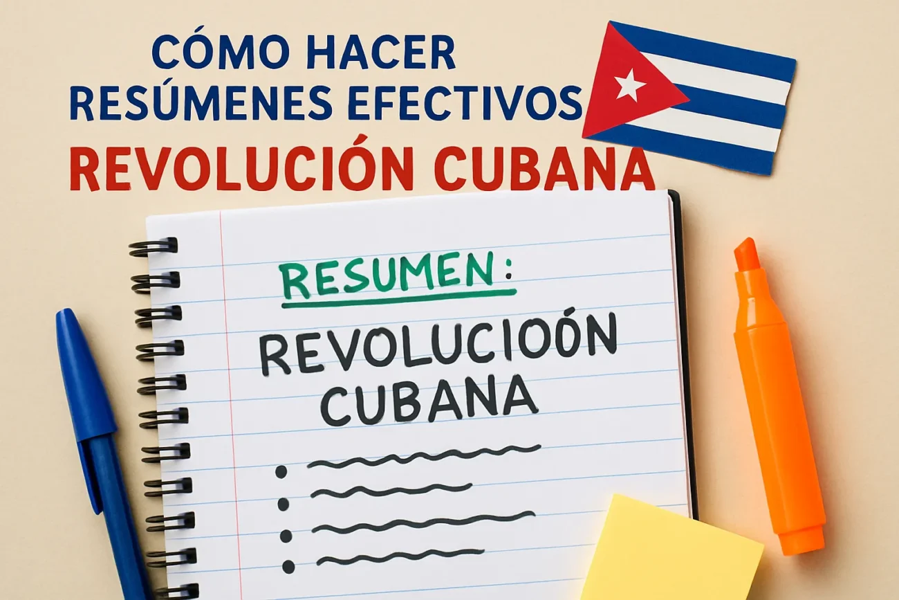 cómo hacer resúmenes efectivos sobre Revolución Cubana