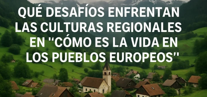 qué desafíos enfrentan las culturas regionales en Cómo es la vida en los pueblos europeos