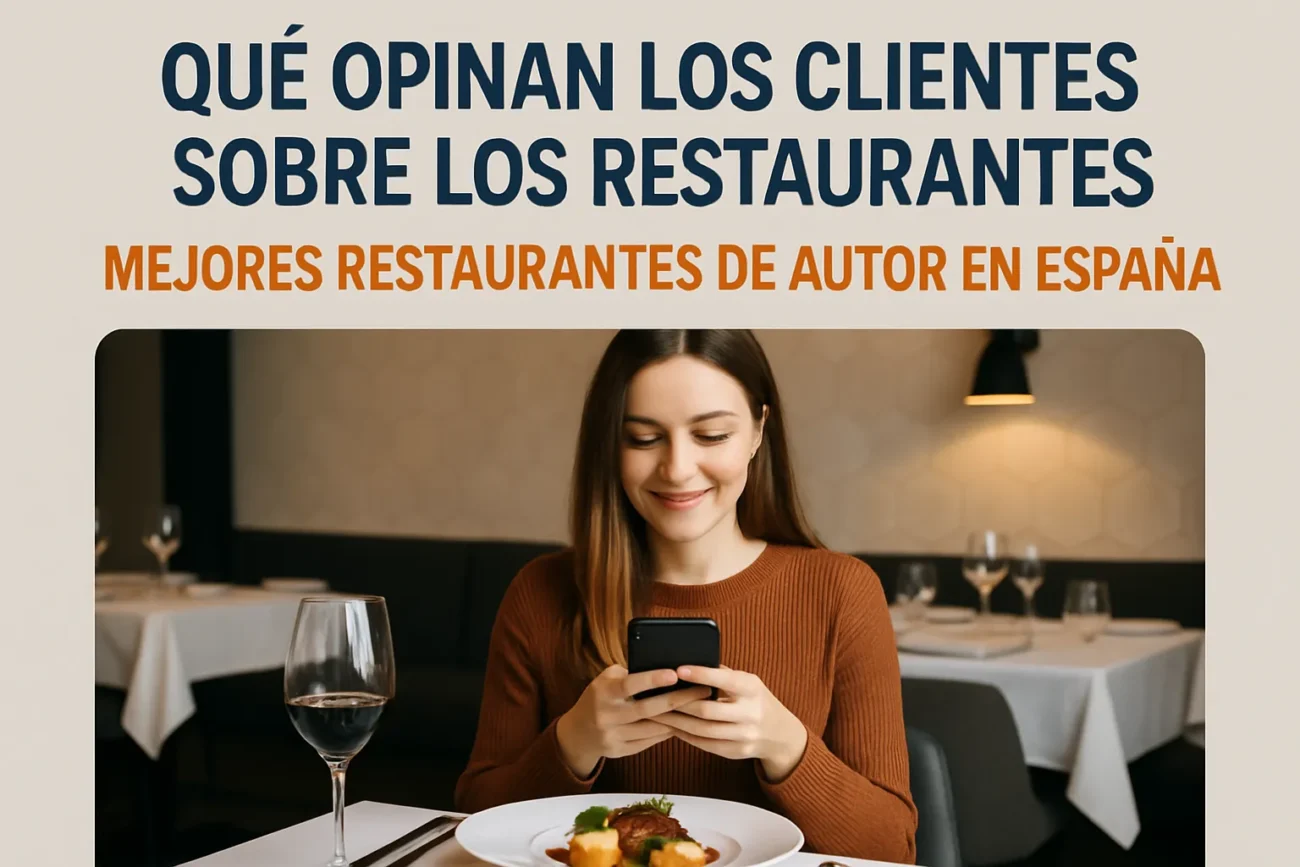 qué opinan los clientes sobre los restaurantes en Mejores restaurantes de autor en España