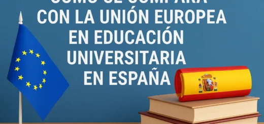 cómo se compara con la Unión Europea en Educación universitaria en España