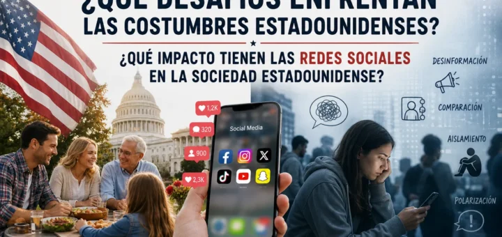 qué desafíos enfrentan las costumbres estadounidenses Qué impacto tienen las redes sociales en la sociedad estadounidense