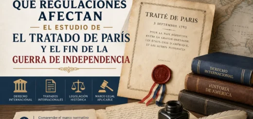 qué regulaciones afectan el estudio de El tratado de París y el fin de la Guerra de Independencia