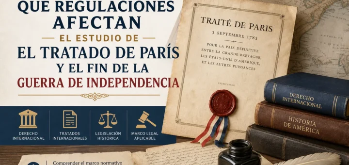 qué regulaciones afectan el estudio de El tratado de París y el fin de la Guerra de Independencia